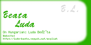 beata luda business card